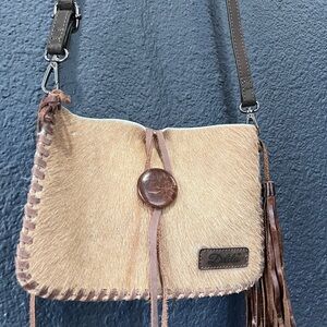 Delila Montana West 100% Leather Cowhide HairOn crossbody purse
